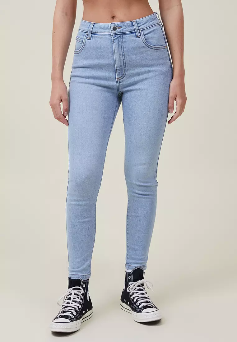 Buy Cotton On High Rise Cropped Skinny Jeans 2023 Online | ZALORA Singapore