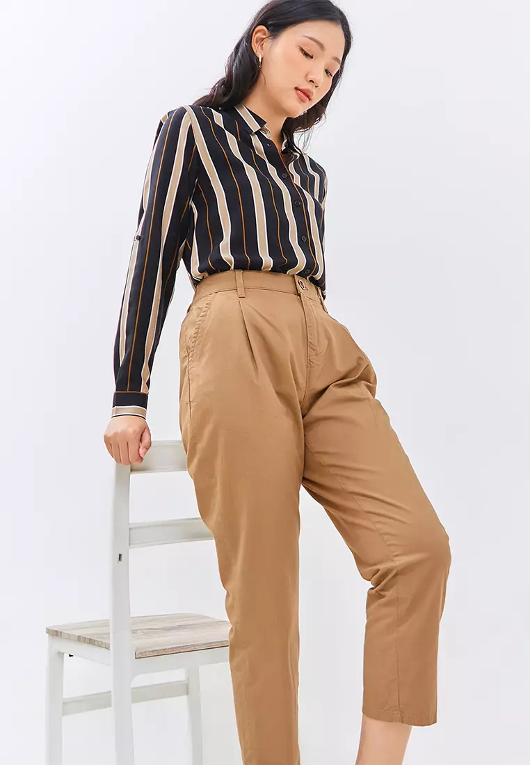 C2 Welvey Brown Pants Wanita