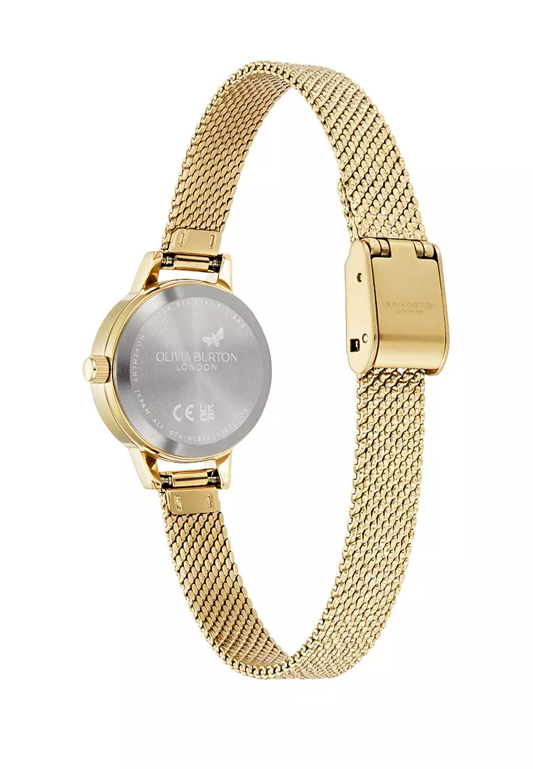 Olivia Burton Mini Bee Tonal Glitter Dial GP Mesh 23mm - 24000230