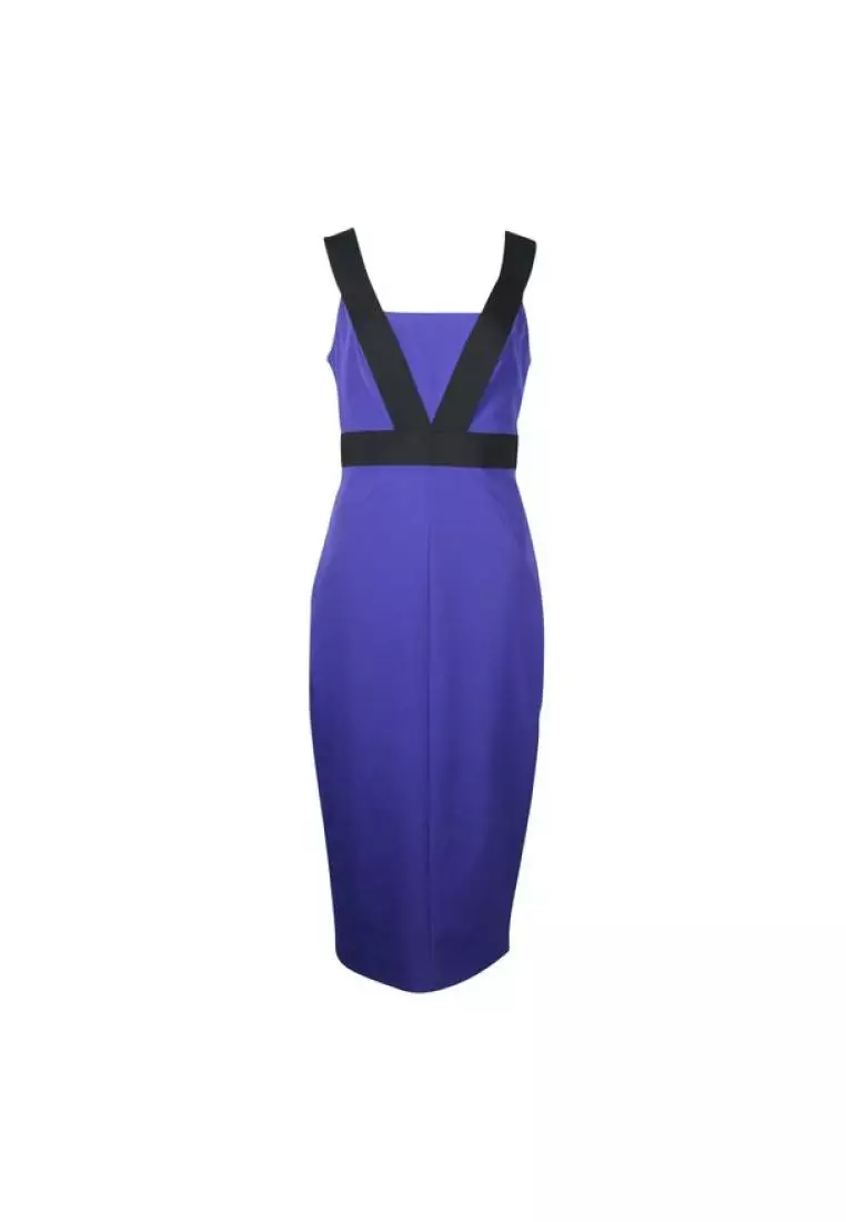 Purple and black hotsell cocktail dress
