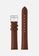 PLAIN SUPPLIES brown 16mm Stitched Leather Strap - Brown (Silver Buckle) AC233ACBDA7D0AGS_1