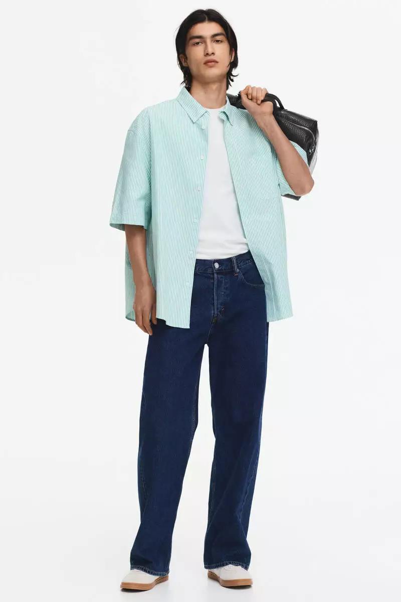 Relaxed Fit Short-sleeved Oxford shirt