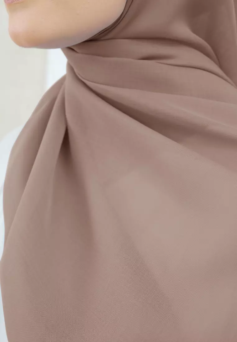 Hijab Shawl Premium Pashmina Voal - Milk Cocoa