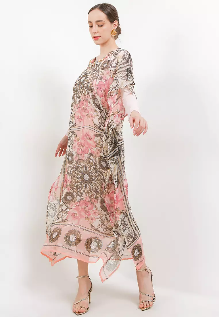 Chanira Festive Romana Kaftan-Pink Multi