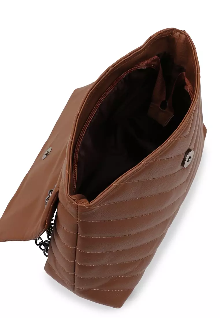 Alfiyah Tas Selempang Wanita Design Elegant Motif Simetris - Coffe