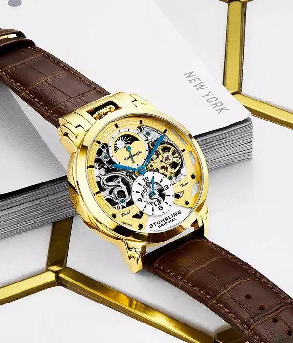 Jam Tangan Pria Automatic Stuhrling Menai 906-03 47mm