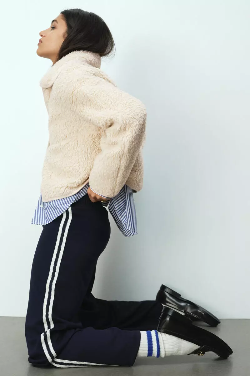 Collared teddy jacket