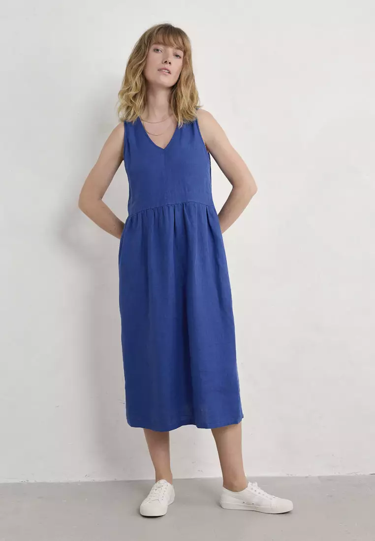 Seasalt Cornwall Navy Lowland Heather Dress