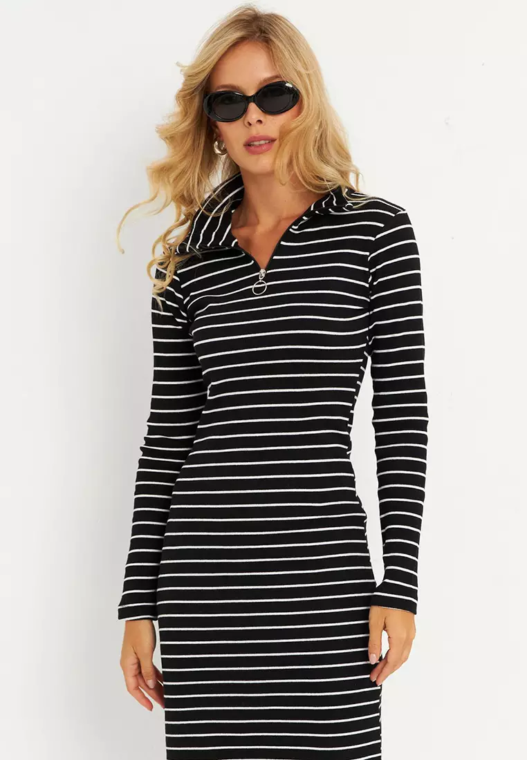 Striped Midi Dress