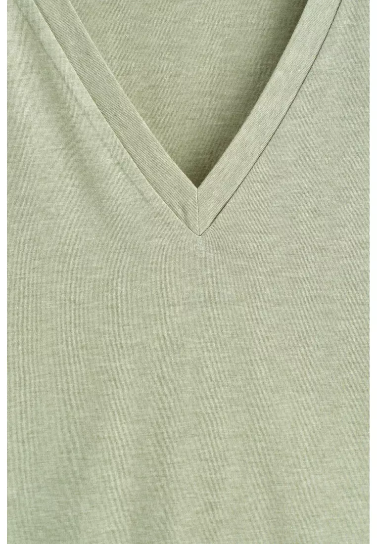 COTTON V-NECK T-SHIRT