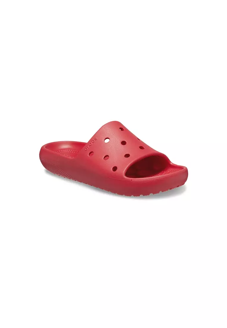 Discount on Crocs  shoes - SKU: Classic Slide V2 In Varsity Red