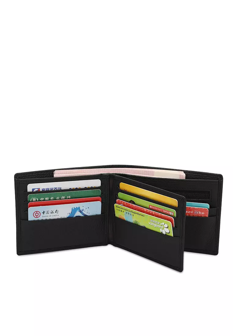 Men's Genuine Leather RFID Blocking Short Wallet (Dompet Pendek Pria Kulit Genuine RFID Blocking) - Hitam