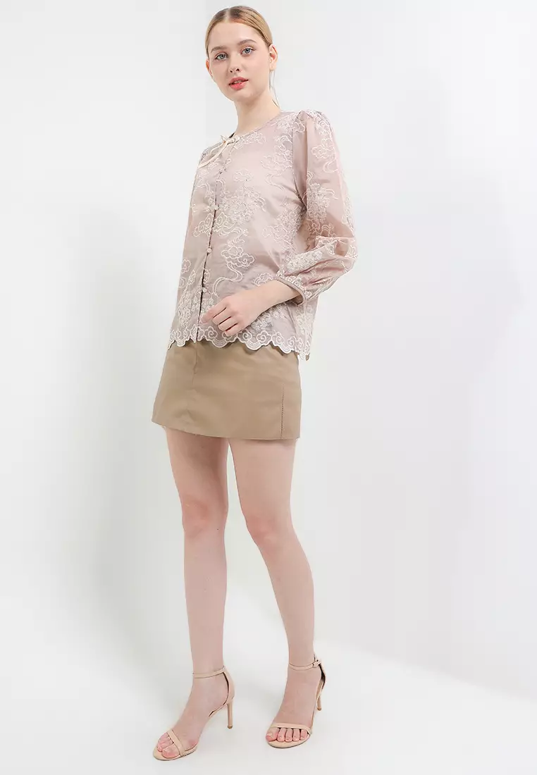 L/S Emb Shanghai Blouse