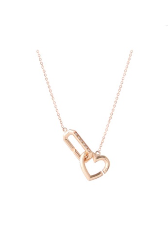GOLDHEART GOLDHEART Eternal Heart Binding Diamond Necklace, Rose Gold 750 (GDITPH04286R) BE307ACD6AF3D8GS_1