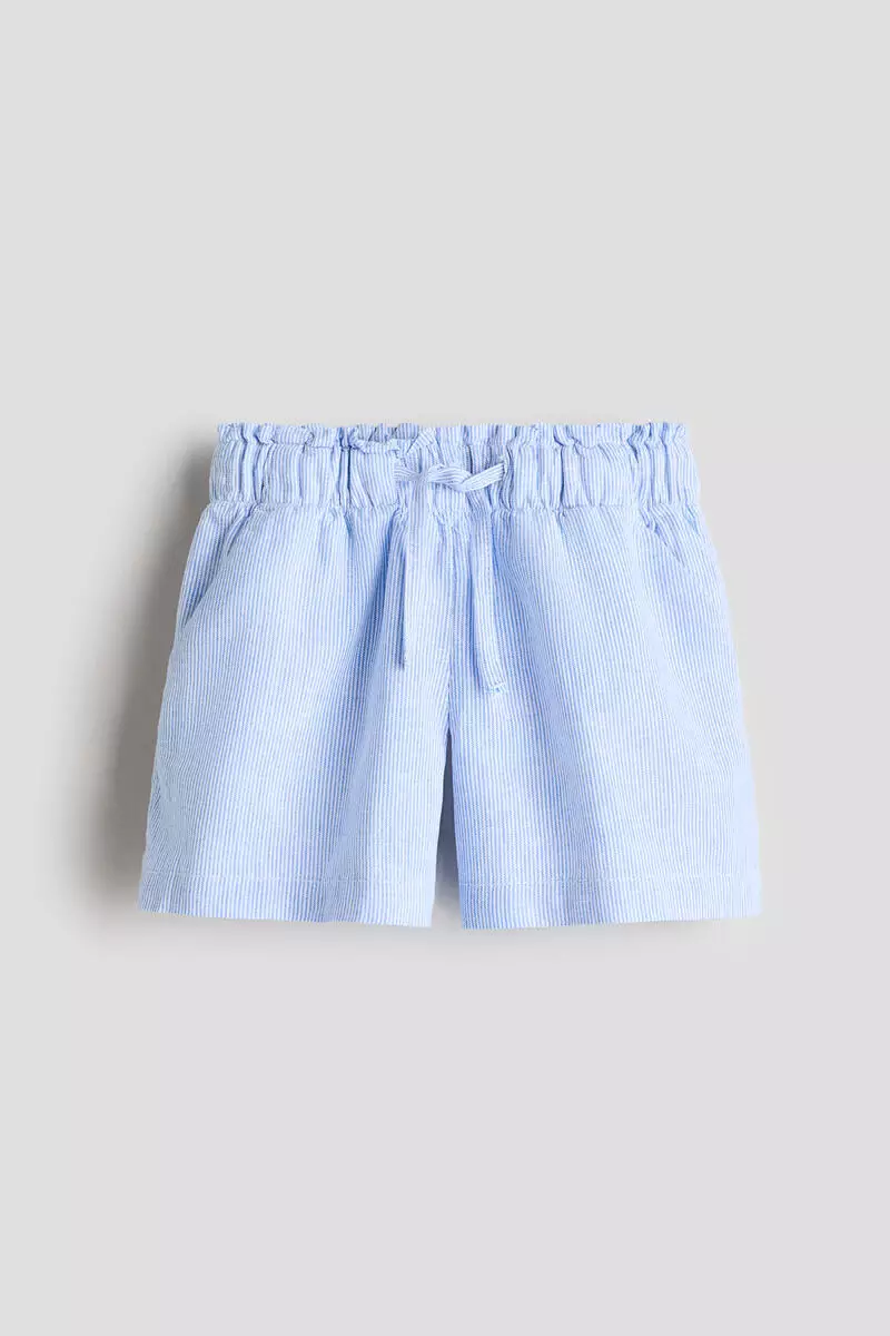 Linen-blend shorts
