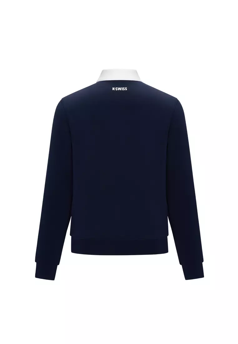 WOMEN'S K-SWISS LOGO COLOR BLOCK KNITTED JACKET