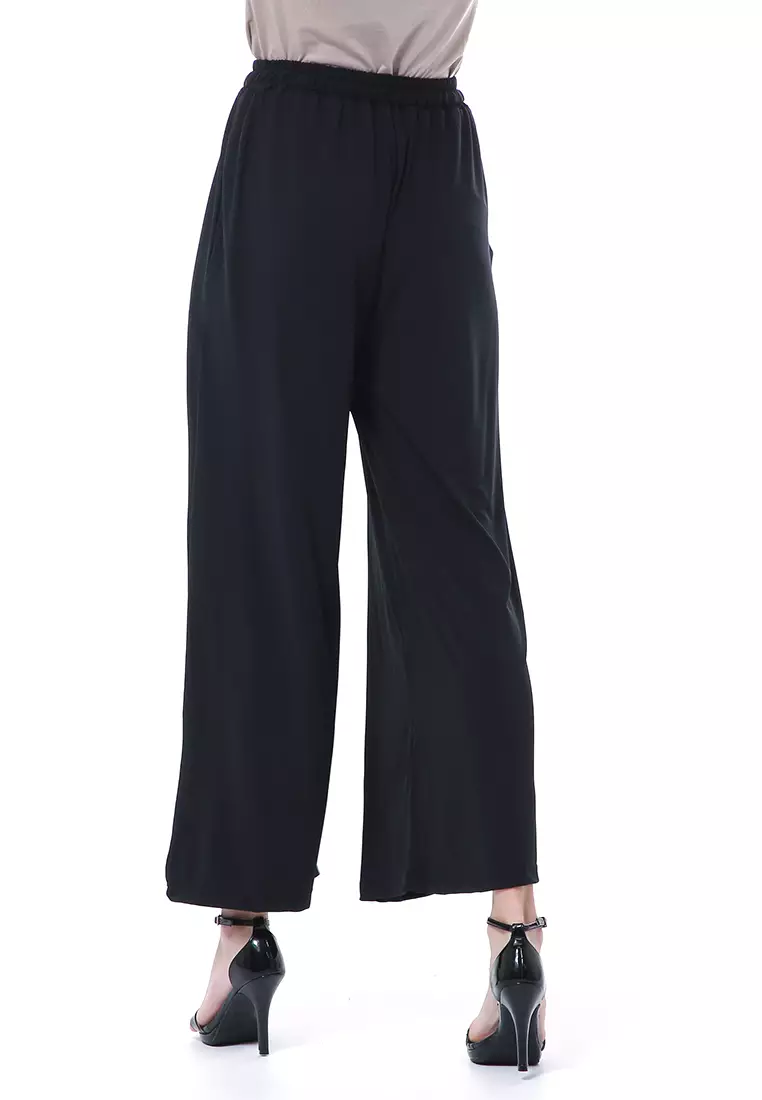 Nana Celana Kulot Bawahan Wanita Regular Fit Premium Quality - Black