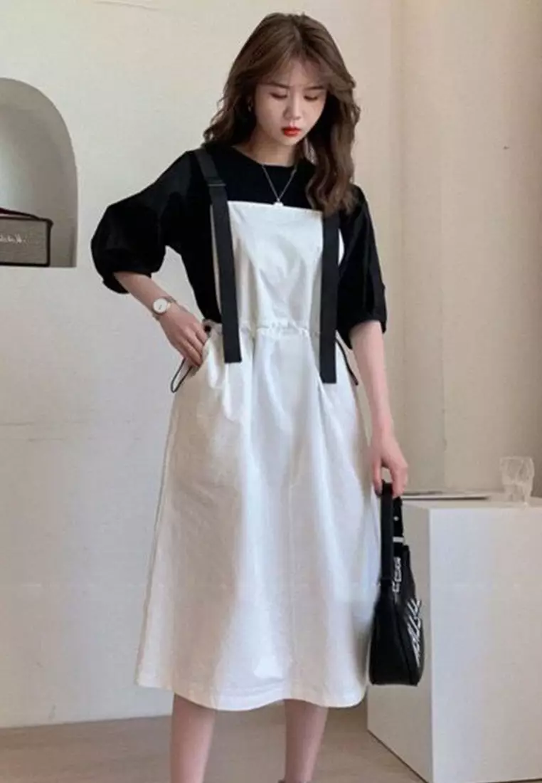 Causal style One Piece Dress with T shirt  Suit A22033110W