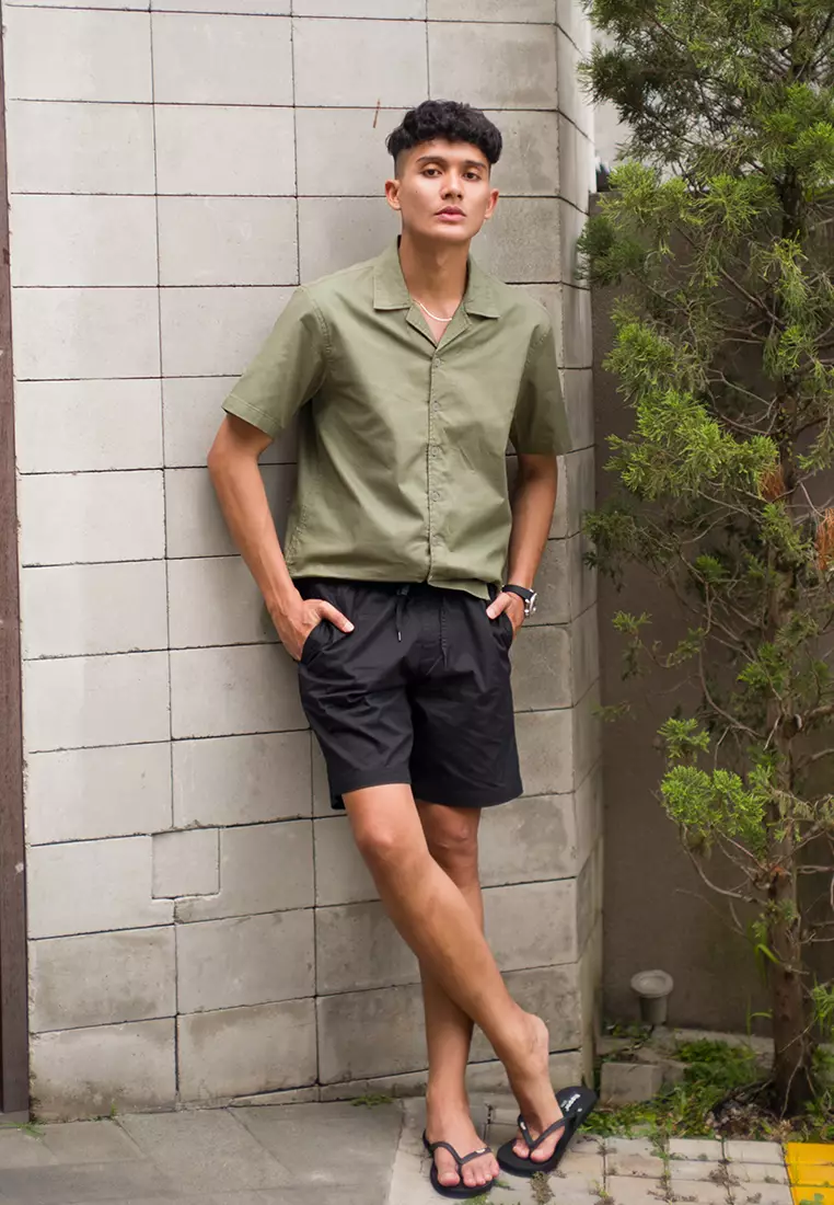 Kemeja pendek pantai OXCON summer shirt Palm Green