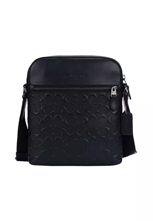 Houston Flight Bag In Signature Leather Black 4009
