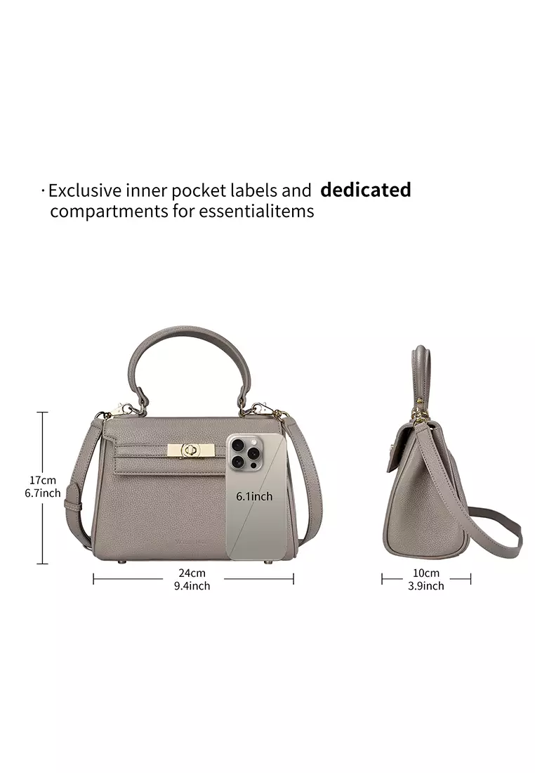 Victoria S 女士時尚休閒手提包 小號女士皮包/單肩包/斜背包/吊帶包 - 裸色