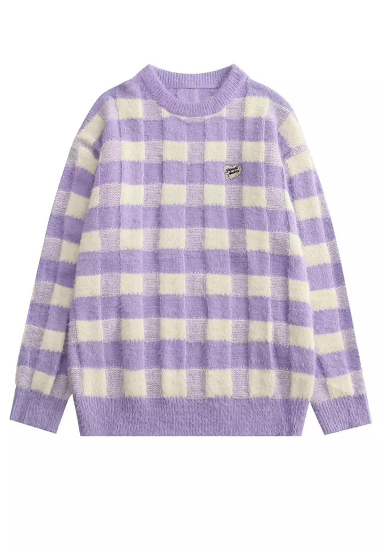 Purple shop tartan shoes