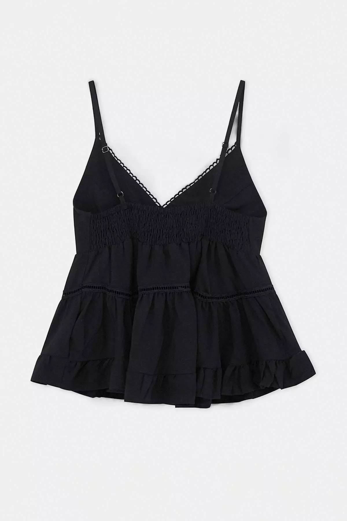 Black Godeli Woven Blouse With Gipe Detail On The Back Twoss26Bz421