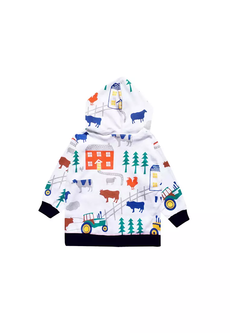 Skabe Pakaian Bayi Anak Laki Laki Baju Atasan Jaket Lengan Panjang Motif Forest All Size Untuk Usia 6 Bulan Hingga 12 Bulan 3058