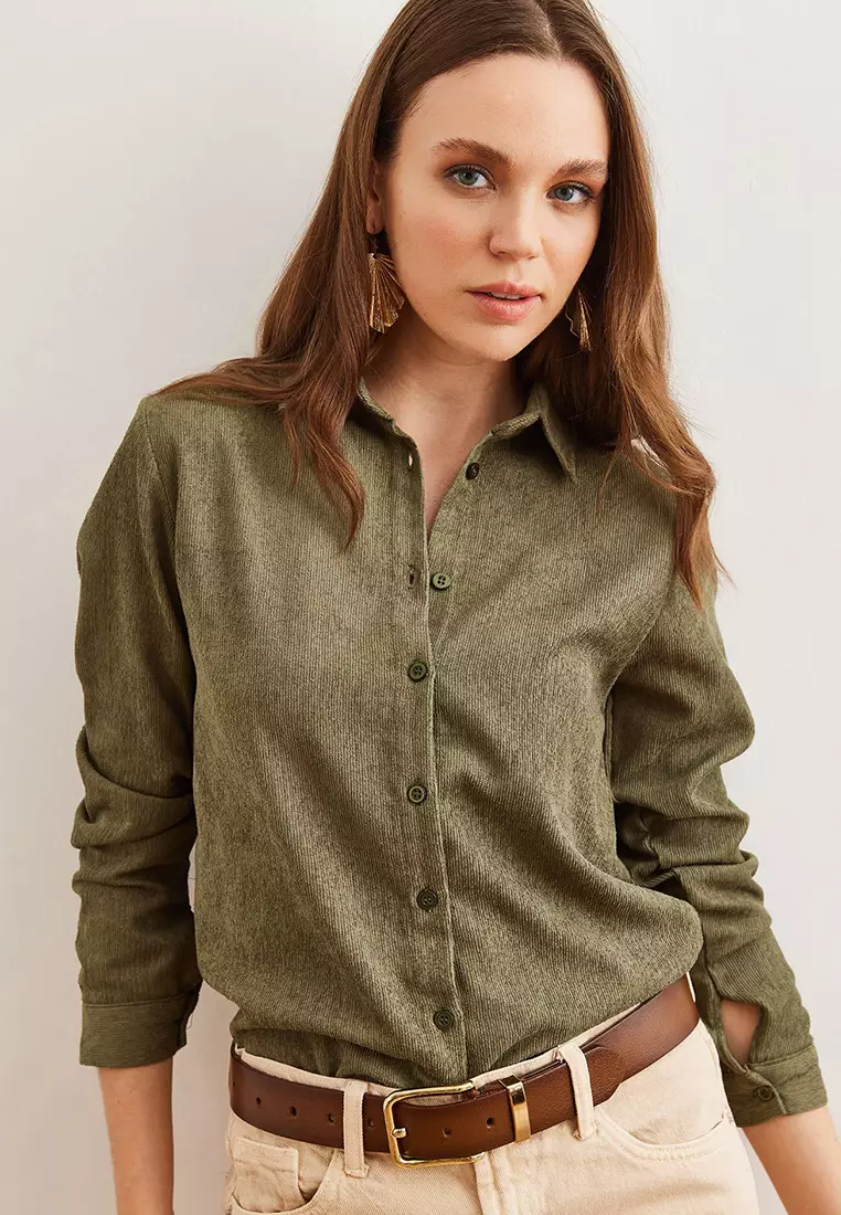 Long Sleeves Corduroy Shirt