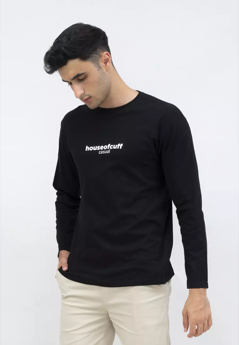 Kaos cotton combed lengan panjang pria unisex houseofcuff Tokyo