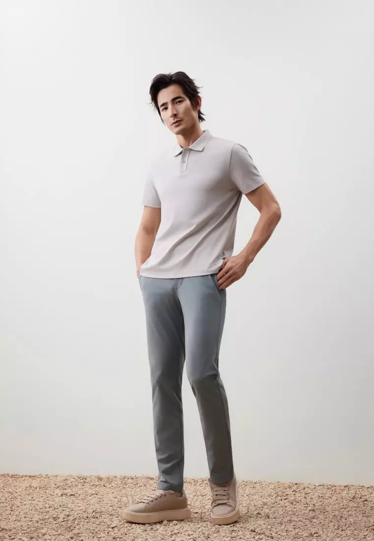 G2000 Effortless Motion Multi-Way Stretch Poly Knit Ottoman Slim Tapered Fit Casual Pants