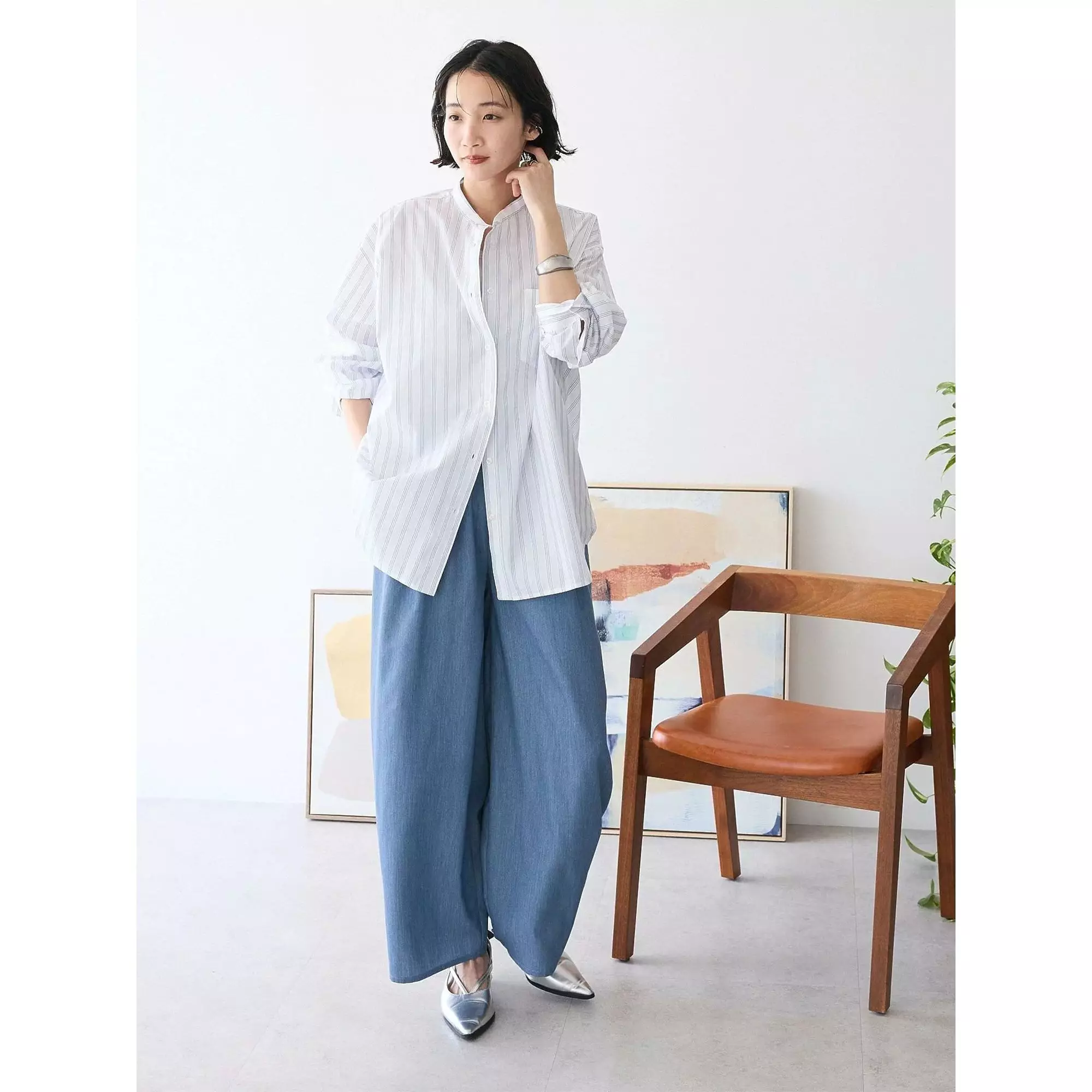 Craft Standard Boutique - Hayato Band Collar Shirt