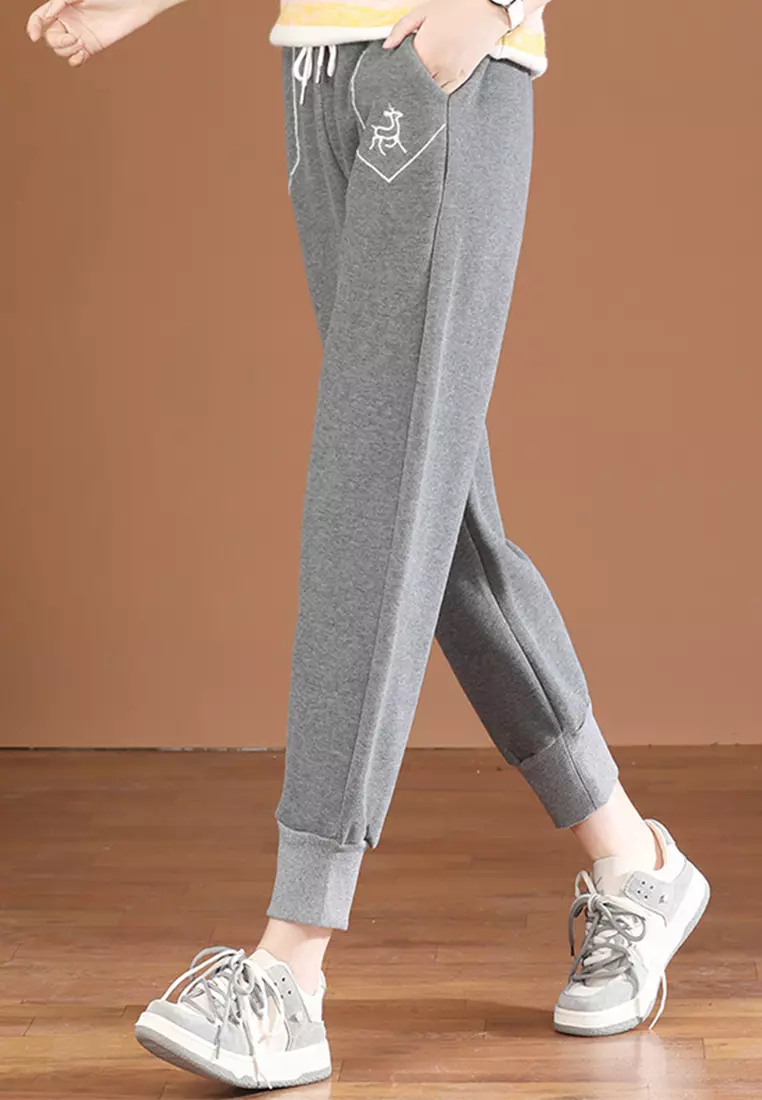 A-IN GIRLS Elastic Waist Casual Warm Sports Pants (Plus Velvet) 2024, Buy  A-IN GIRLS Online