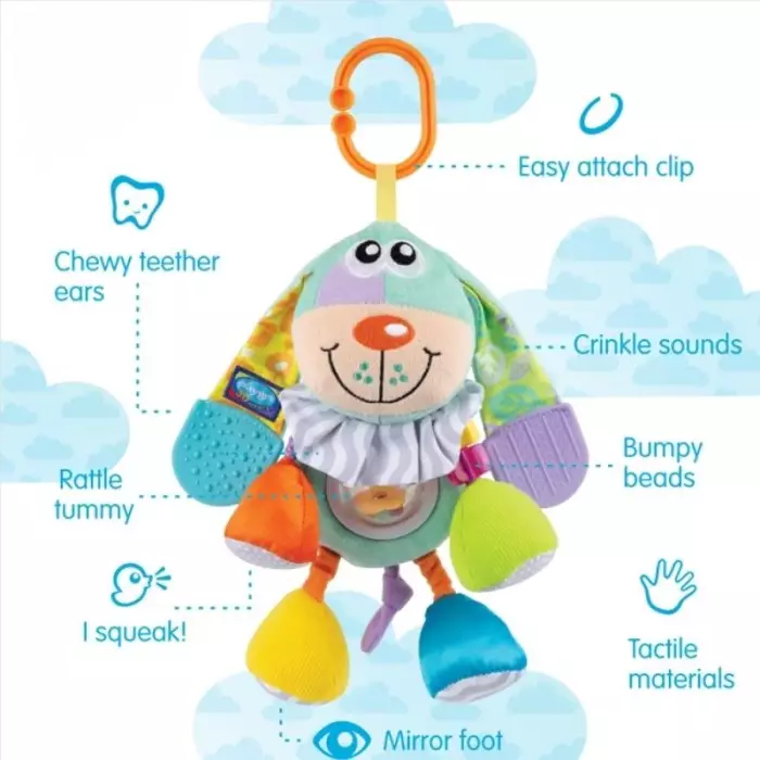 Playgro Activity Doofy Dog - Mainan Stimulasi Gantungan Stroller Bayi
