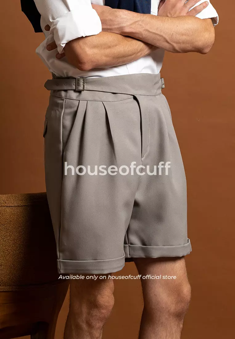 Houseofcuff Celana Pendek High Waist Gurkha Short Pants Abu Abu