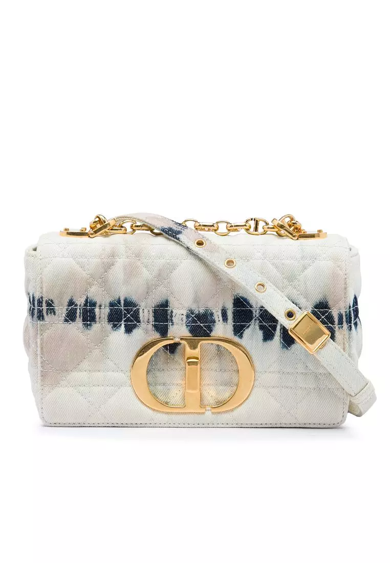 Pre-Loved Dior Small Tie Dye Denim Caro Crossbody
