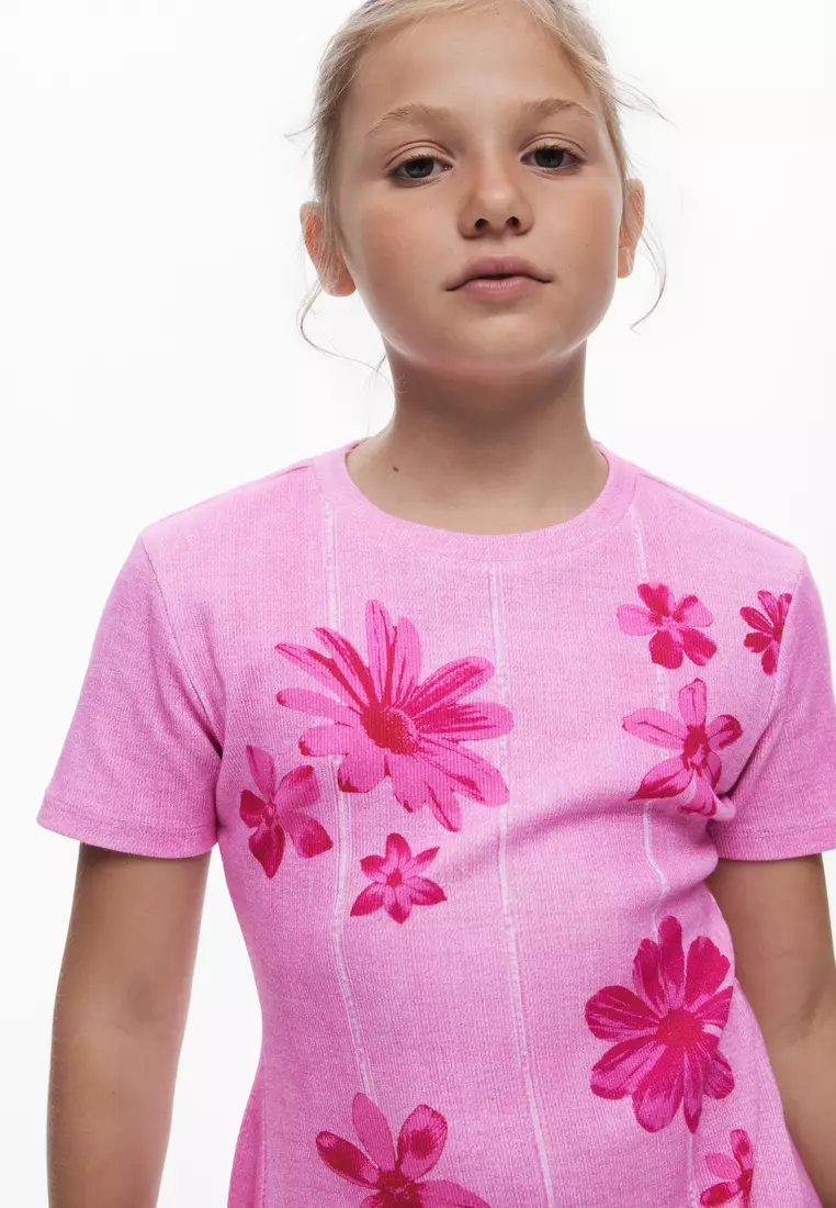 Pleated floral dress