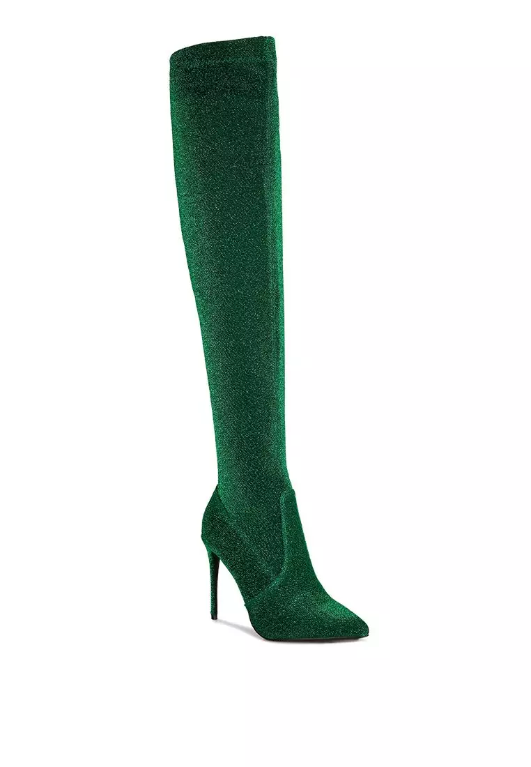 Forest green thigh deals high boots