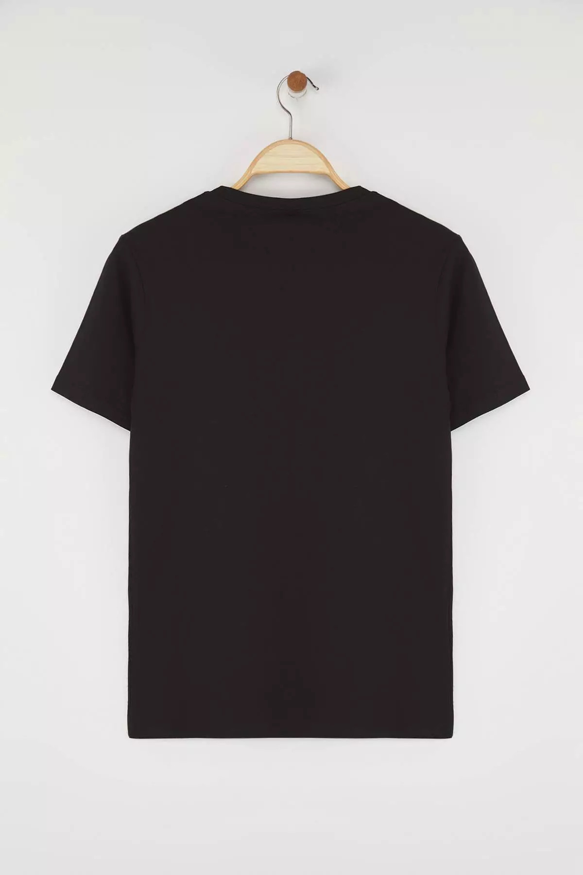 Black Slim/Fitted Boston Printed Cotton T-Shirt Tmnss25Ts00183