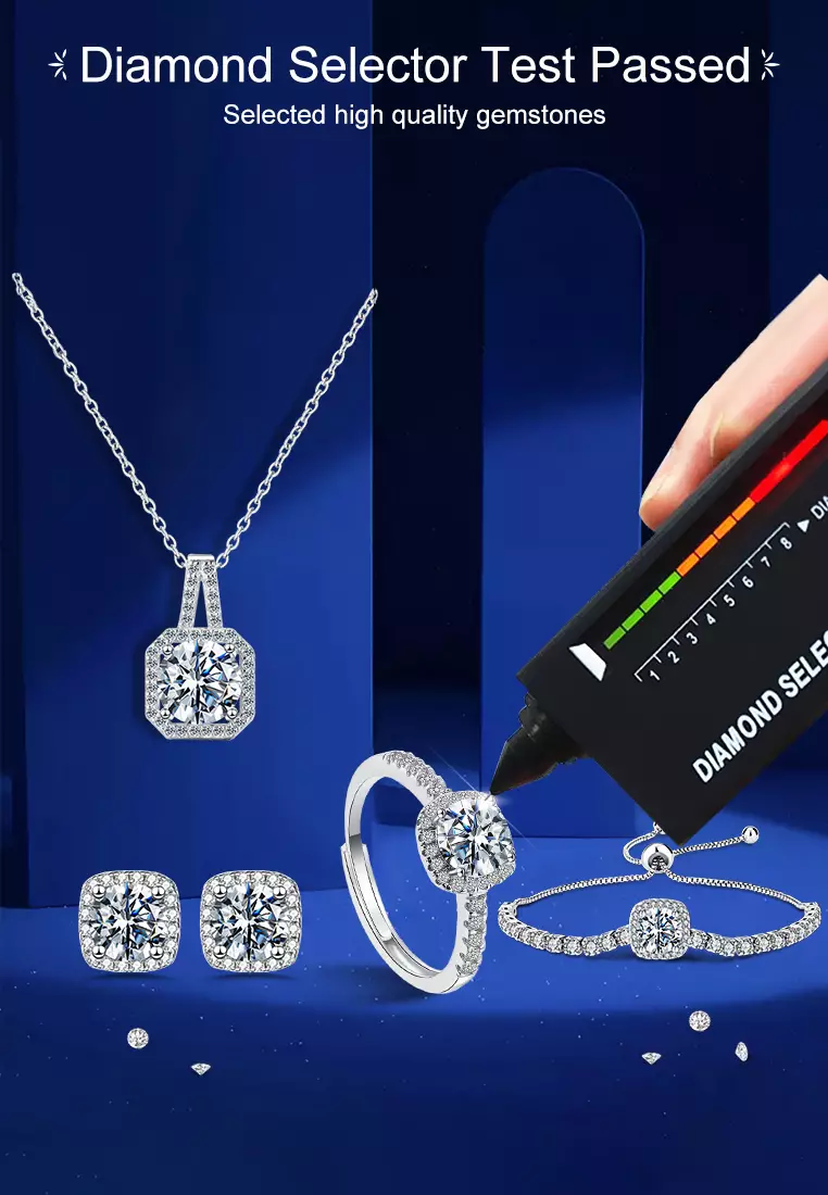 Perhiasan set Cincin/Gelang/Anting/Kalung Aksesori Wanita Asli