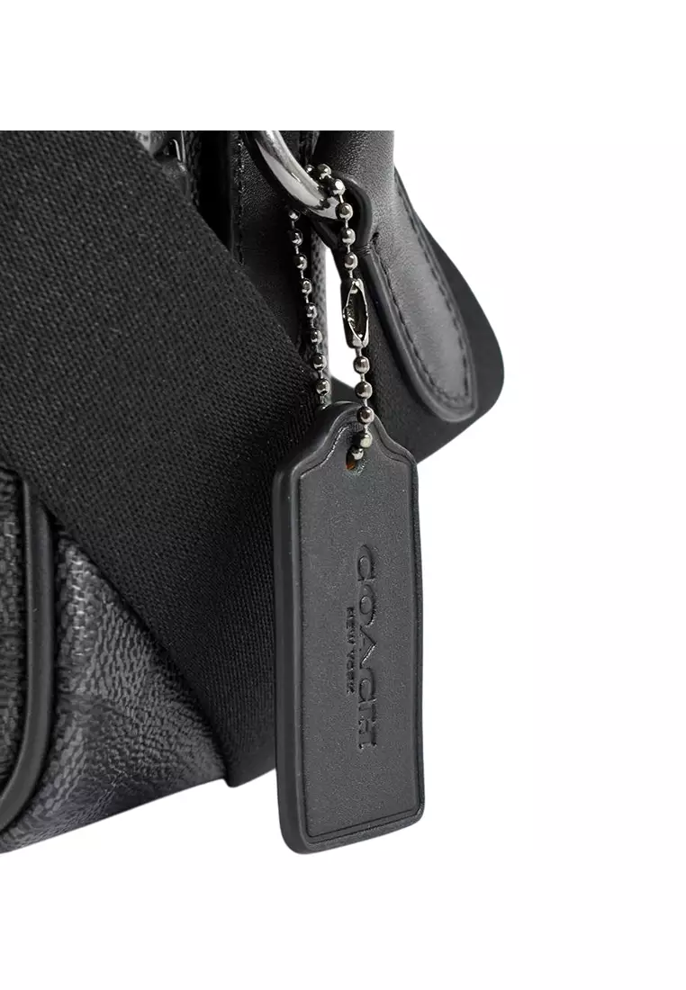 Mens Graham Crossbody Bag - Charcoal Black