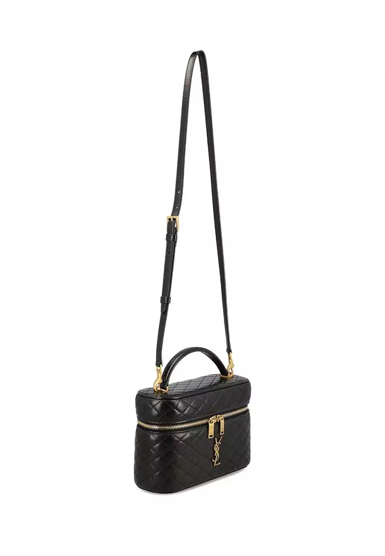 YSL Gaby Vanity Bag In Lambskin Black 7667311EL07