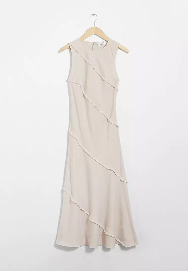 Sleeveless A-Line Midi Dress