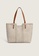 Lara beige Women's Minimalist Zipper Tote Bag - Beige 4E754AC5360D4FGS_1