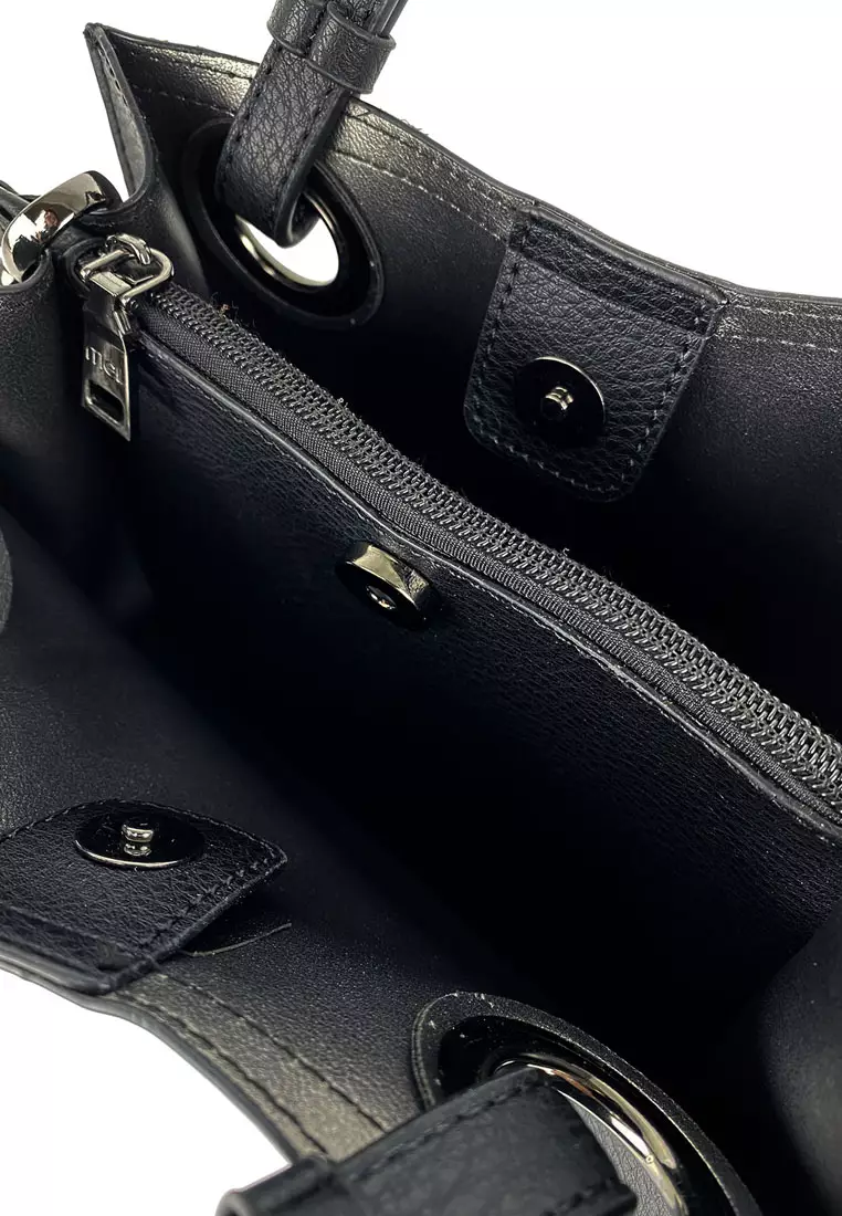 Faux Leather Satchel Bag