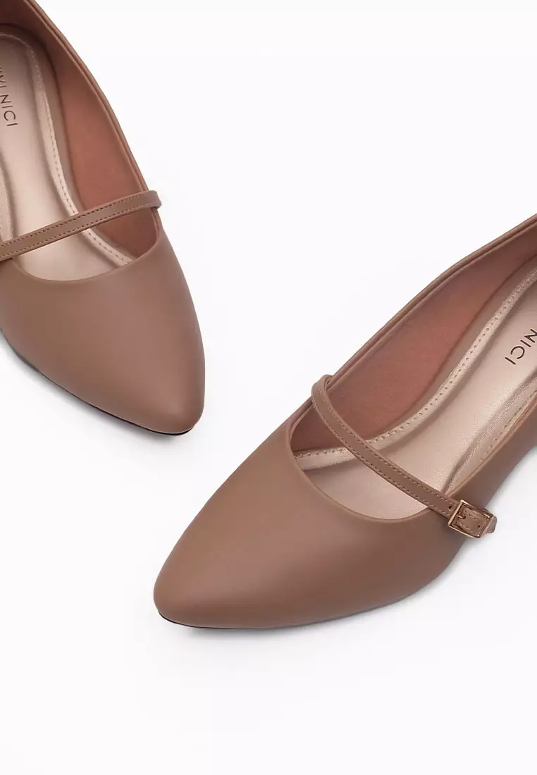 VIVI NICI - Bianca Sepatu Wanita Hak 5 Cm Milk Coffee