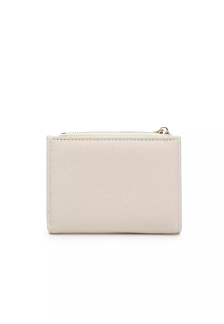 Women's 2 in 1 Purse/Wallet With Coin Compartment (Dompet Wanita 2 in 1 dengan Kompartmen Koin) - Putih