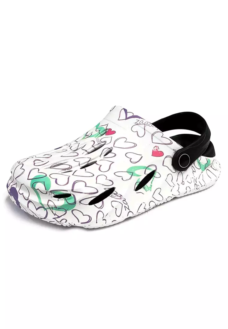 Buy Lucky JX Doodle Clog Rubber Rain Beach Sandals for Women 2024 ...