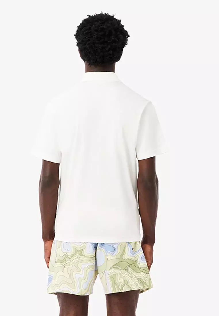 Classic Fit Zipped Pocket Interlock Polo Shirt