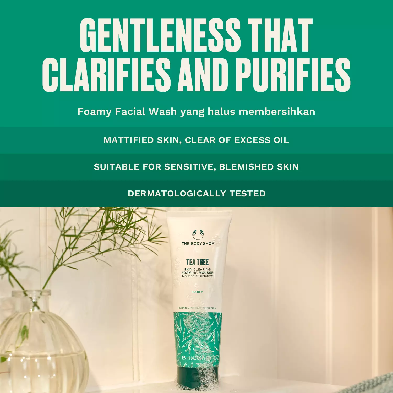 Tea Tree Skin Clearing Foaming Cleanser Face Wash 125ml